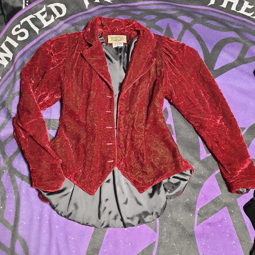 Velvet Red Women's Blazer Jacket - Twisted River Vintage